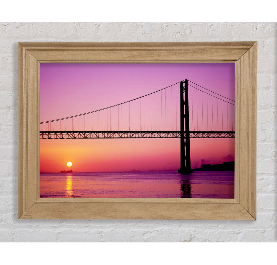 Sunset Bridge Gerahmter Druck Wandkunst