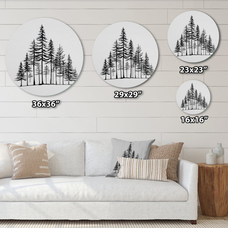 Forêt de pins en hiver au pays des merveilles, L 23 po x H 23 po
