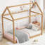 Lit simple en bois