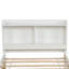 Structure de lit simple avec lit gigogne et bibliothèque, finition blanche-266773429
