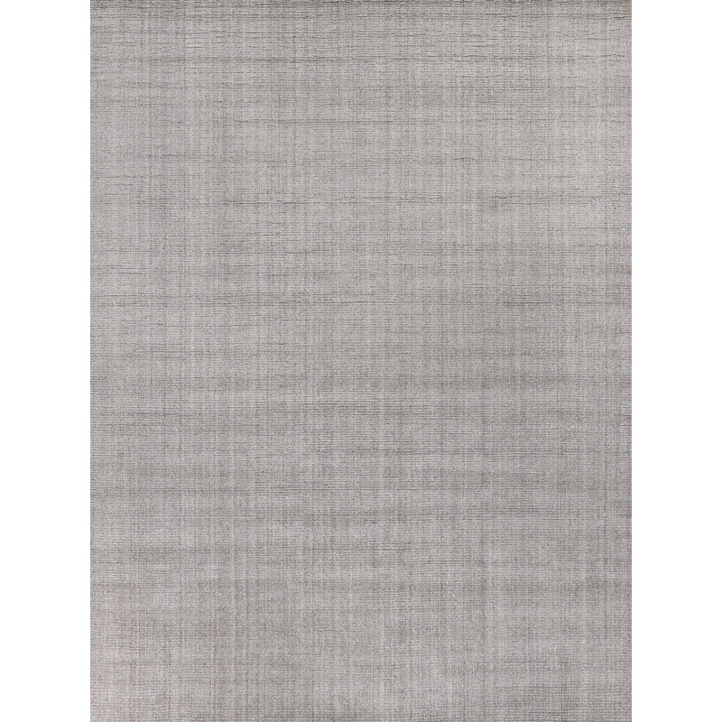 Robin Hand-Loomed Cotton Charcoal Area Rug, Rectangle 10' x 14', Gray