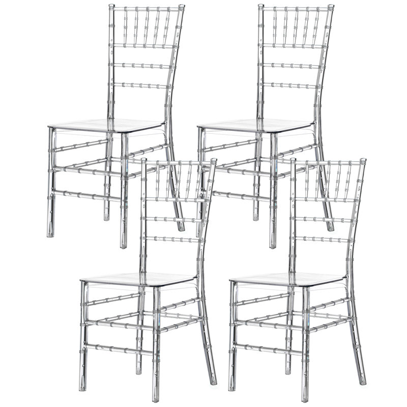 Kober Slat Back Side Chair in Clear