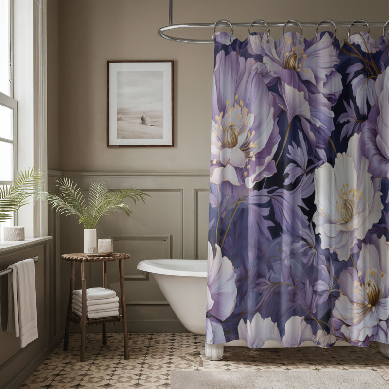 Violet Spark - Premium Shower Curtain, 74"H x 71"W