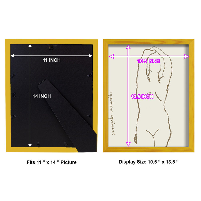 Toi et moi I, impression sur papier, H 6 po x l 4 po x P 1 po, Cadre jaune