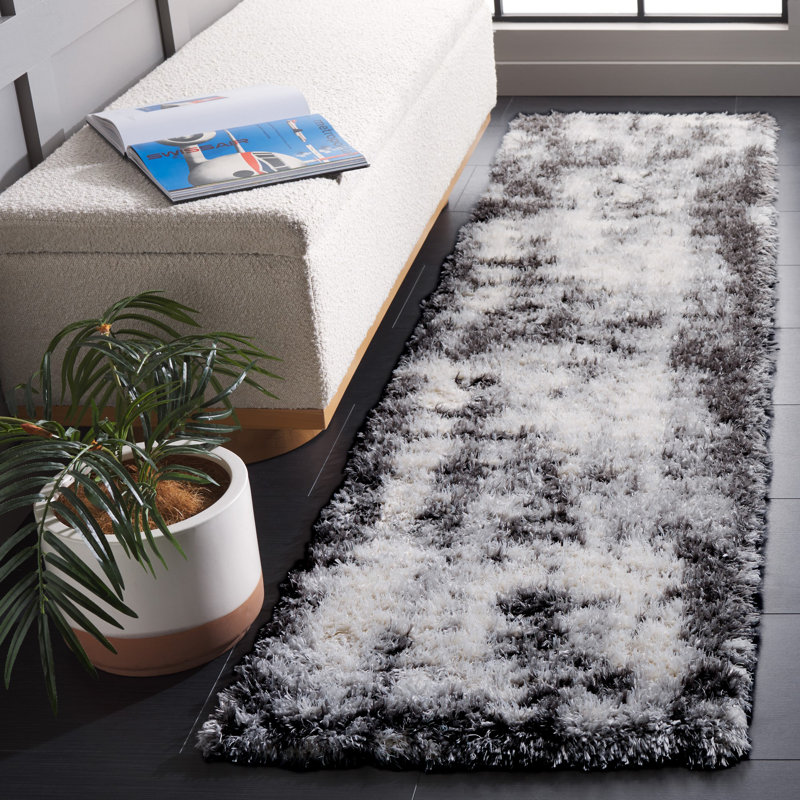 Lindsay Shag Performance Abstract Rug, Runner 2'2" x 8'