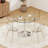 Dining Table Set For 4, 35" Glass Top Kitchen Table And Chairs For Small Spaces-123294122