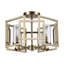 Plafonnier encastré 4 lumières Kousgaard en bronze champagne brossé avec verre transparent