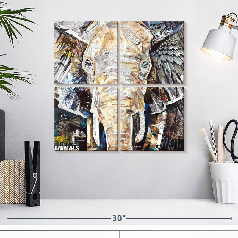 Brampt Elephants Gaze, 18" H x 18" W