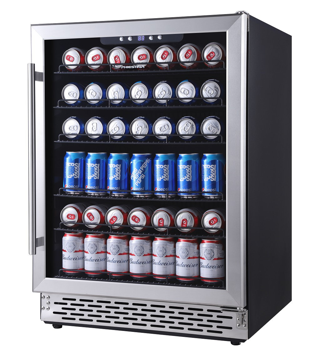 Phiestina 24 Inch Beverage Cooler Refrigerator - 175 Can Built-in or F –  Advanced Mixology