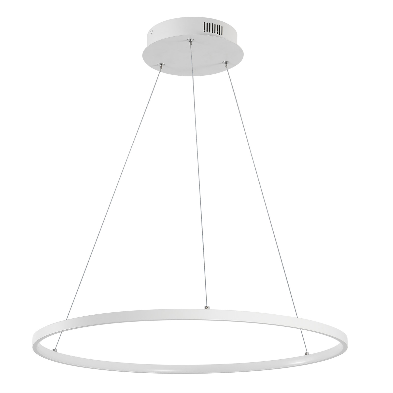 Odin Single Light Dimmable LED Pendant, 0.75" H x 23.75" W x 23.75" D, Matte White