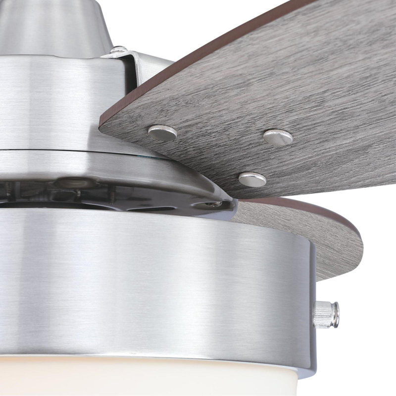 Alloy 42'' Ceiling Fan with Light Kit, Brushed Nickel
