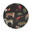 Sous-verres ronds en cuir noir Vegan Exotix-119015114