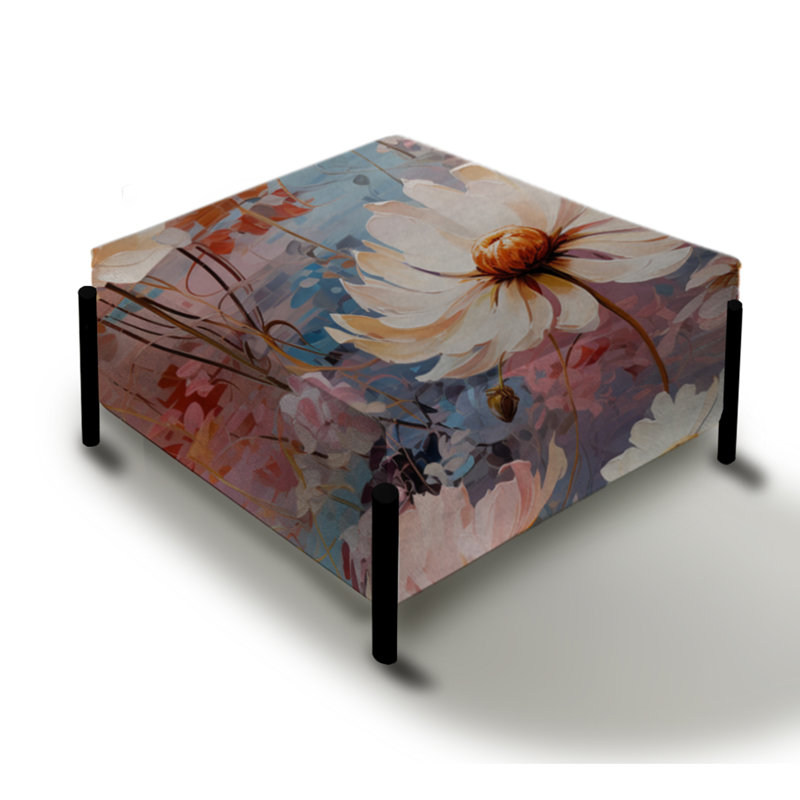 Motif botanique de jardin rose avec motif floral de Monet
