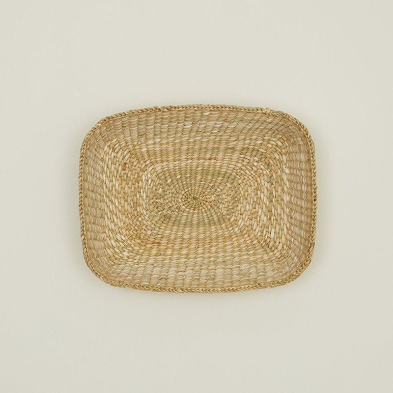 Woven Natural Grass Decorative Tray