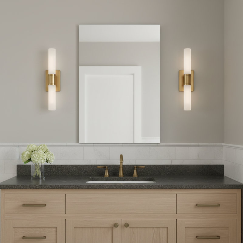 Keaton 2 - Light Vanity Light, 20" H x 5" W x 3.63" D, Satin Brass, 60 W