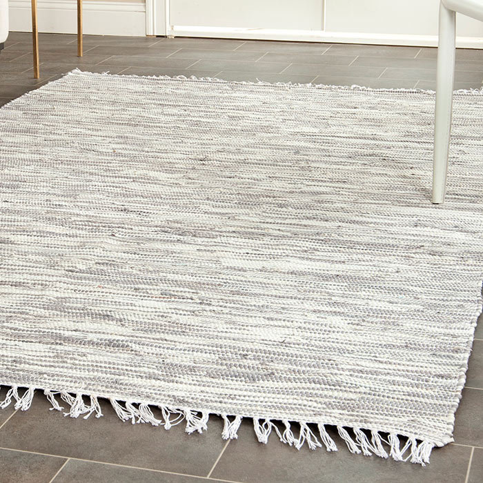Tapis ikat en coton tissé à la main Utica, Rectangle 9 pi x 12 pi