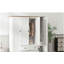 Armoire penderie 4 portes avec 2 tiroirs, blanc