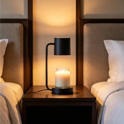 Lampe de cire Aroma Lampe de bougie aromatique Lampe de tête de lit Lampe de chambre Lampe de bougie fondante Veilleuse