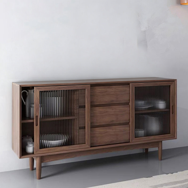 Buffet Modern, H 31,5 po x l 62,99 po x P 11,81 po, Brun noisette