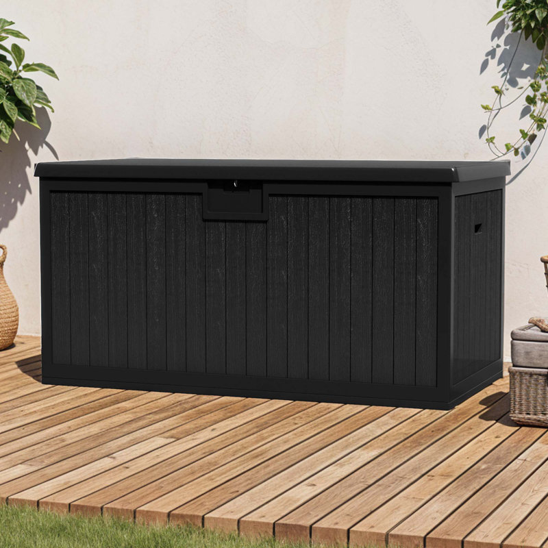 Boîte de rangement verrouillable en résine Balconera 150 gallons, 230, Noir