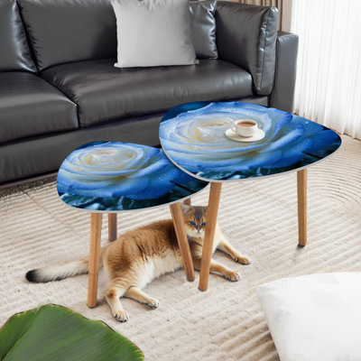 Ensemble de 2 tables basses gigognes Triangle
