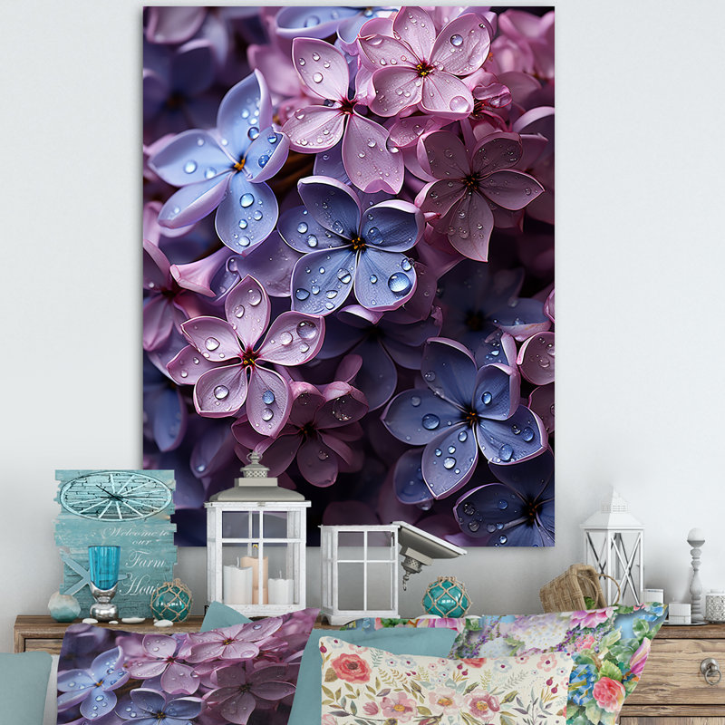 «Vibrant Fragrance Lilac Blossoms I», reproduction d'art sur toile, Toile tendue, H 40 po x l 30 po x P 1,5 po