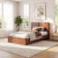 Base de lit plateforme tapissier, tête de lit et lattes en bois, aucun sommier requis-358729356-358729393