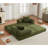 Boneless Corduroy 78.5" Folding Convertible Out Sleeper Sofa Bed-929983334