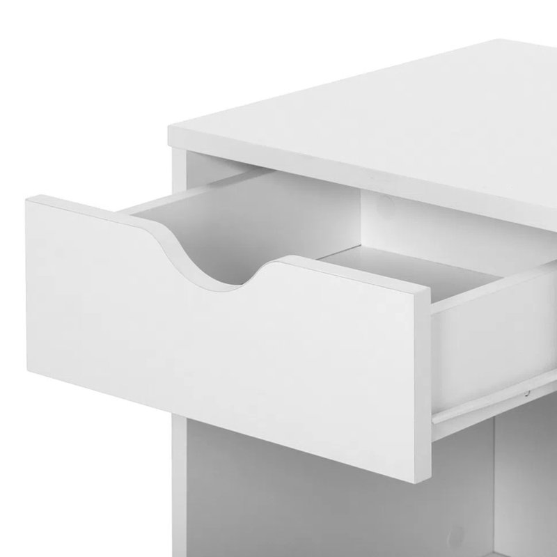 Commode anglaise 1 tiroir Bronwyn, Blanc