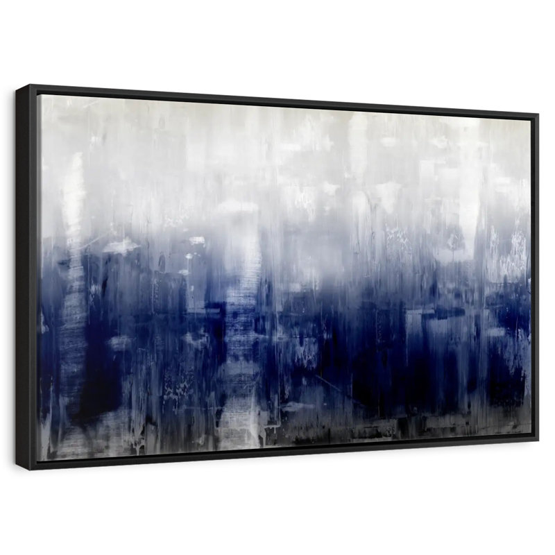 Texture, 46 po x 31 po, Cadre flottant noir