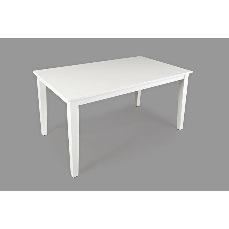 Iyad Solid Wood Dining Table, Paperwhite, 36”H x 54”L x 32”W