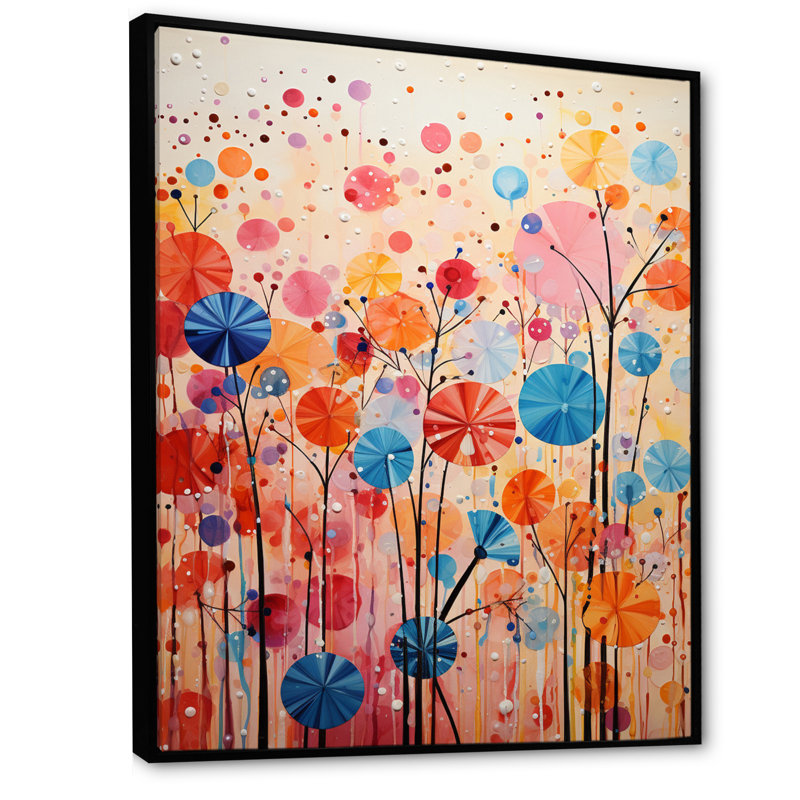 Fusion colorée et vibrante - Collages abstraits, impressions sur toile, Cadre flottant noir, H 32 po x l 16 po x P 1 po