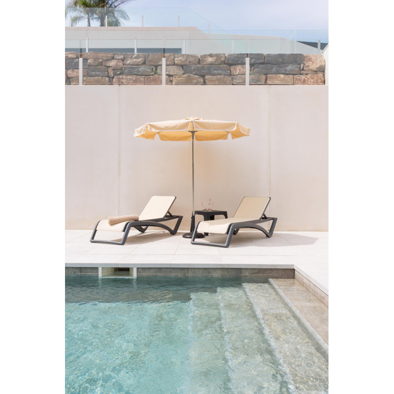 Sky Outdoor Chaise Lounge, White, Sand