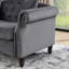 Canapé 2 places compact en velours Chesterfield pour le salon, canapé moderne