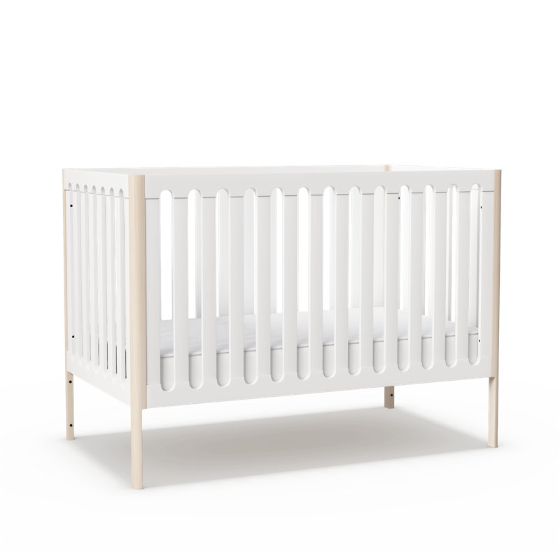 Lulla & Lulli Crib, White/Blond Wood