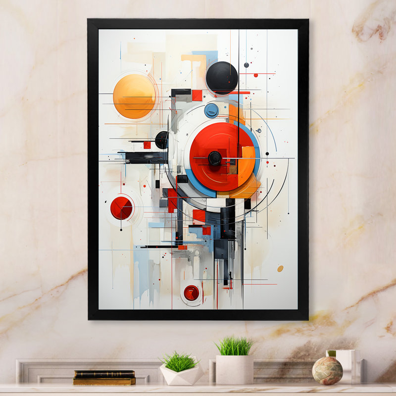Impression abstraite sur toile Rossan, Cadre photo noir, H 40 po x l 30 po x P 1,5 po
