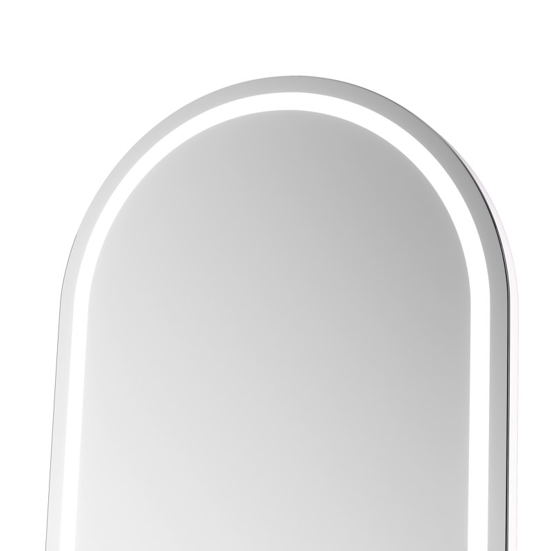 Phaih Arch Modern & Contemporary Lighted Full-Length Mirror with Tempered Glass, 68.9" x 23.6", White
