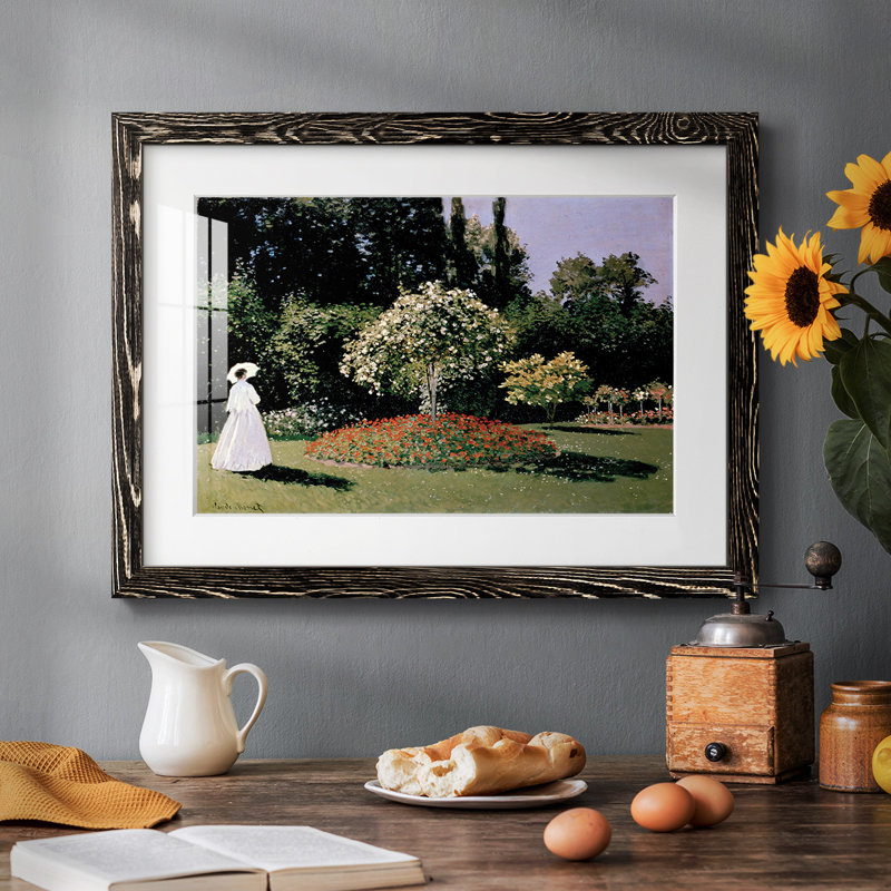 Monet, impression sur papier encadrée, H 28 po x l 42 po x P 1,5 po, Noir