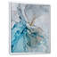 «Gray Meets Blue Marble Art Ripples III», reproduction d'art moderne sur toile-24015364-24015367