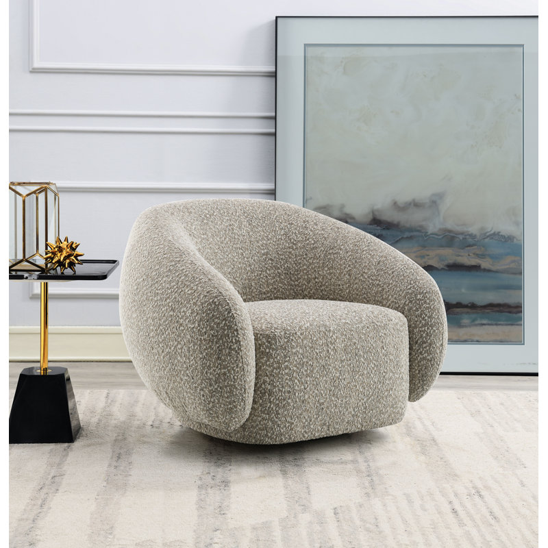Fauteuil pivotant Aaminah, Brun