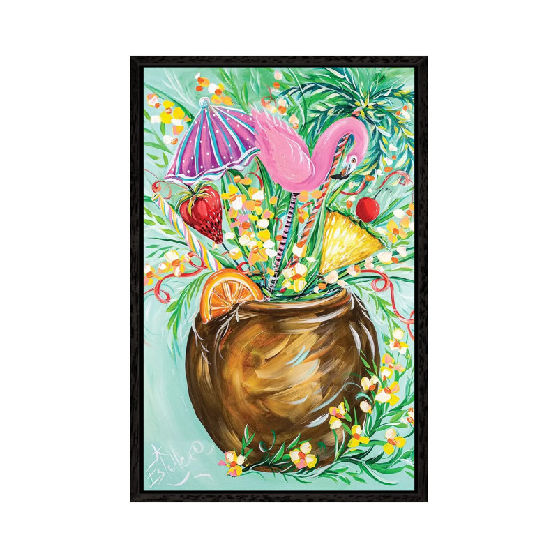 Something Fruity by Estelle Grengs - Painting on Canvas, 152.4cm H x 101.6cm W x 3.81cm D, Black Framed