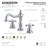 Kingston Brass Heritage Two-Handle 3-Hole Deck Mount Widespread Bathroom Faucet with Brass Pop-Up Drain-1845633587