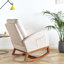 Chaise berçante moderne en lin 27,56 po