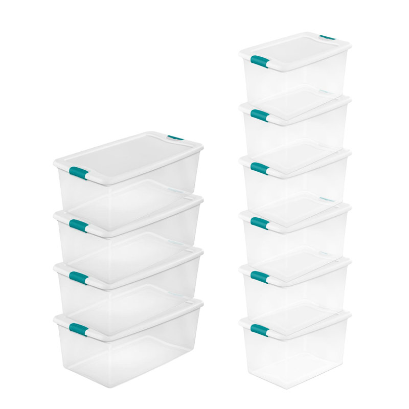 Contenant de rangement en plastique de 106 pintes de Sterilite (paquet de 4) et boîte de 64 pintes (paquet de 6)