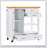 Versatile White Kitchen Island Cart with Walnut Wood Top, Rolling Storage Cabinet on Wheels, and Multiple Drawers