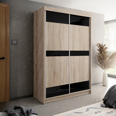 Annan 2 Door Solid + Manufactured Wood Wardrobe