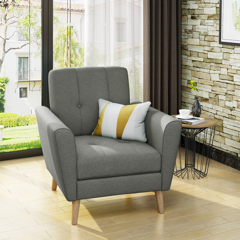 Fauteuil club Mid Century, Gray