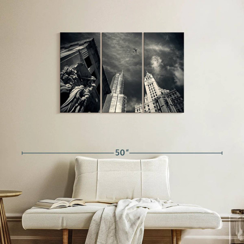 Sireci Plane Over Chicago, 24" H x 38" W