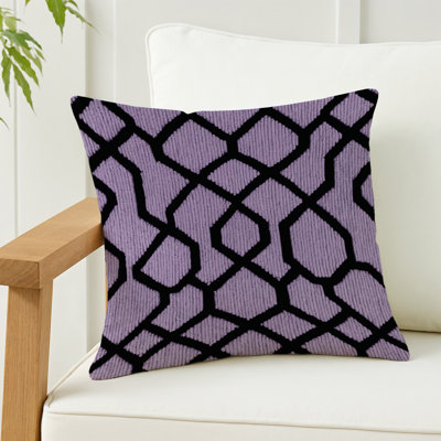 Coussin décoratif intérieur et extérieur brun Trellis