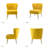 Euclid Velvet Accent Chair with Metal Legs-366564329